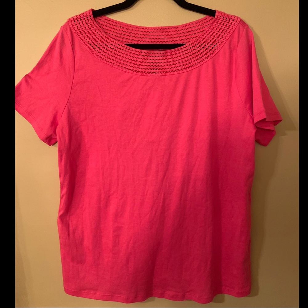 Hot Pink Blouse by Lauren. 1X